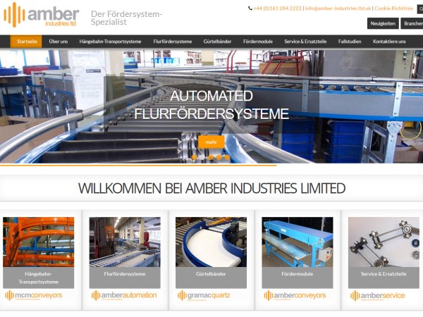 Neue Website von Amber Industries auf Deutsch gestartet