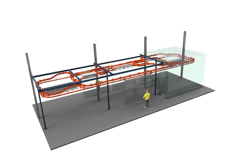 AT100 Power & Free Range-Förderbandprojekt im Gange AT100 Power & Free Range Conveyor Project Underway