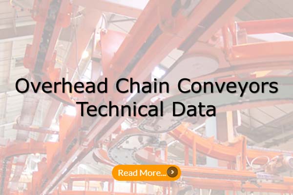 MCM Hängekettenförderer - Technische Daten MCM Overhead Chain Conveyors - Technical Data